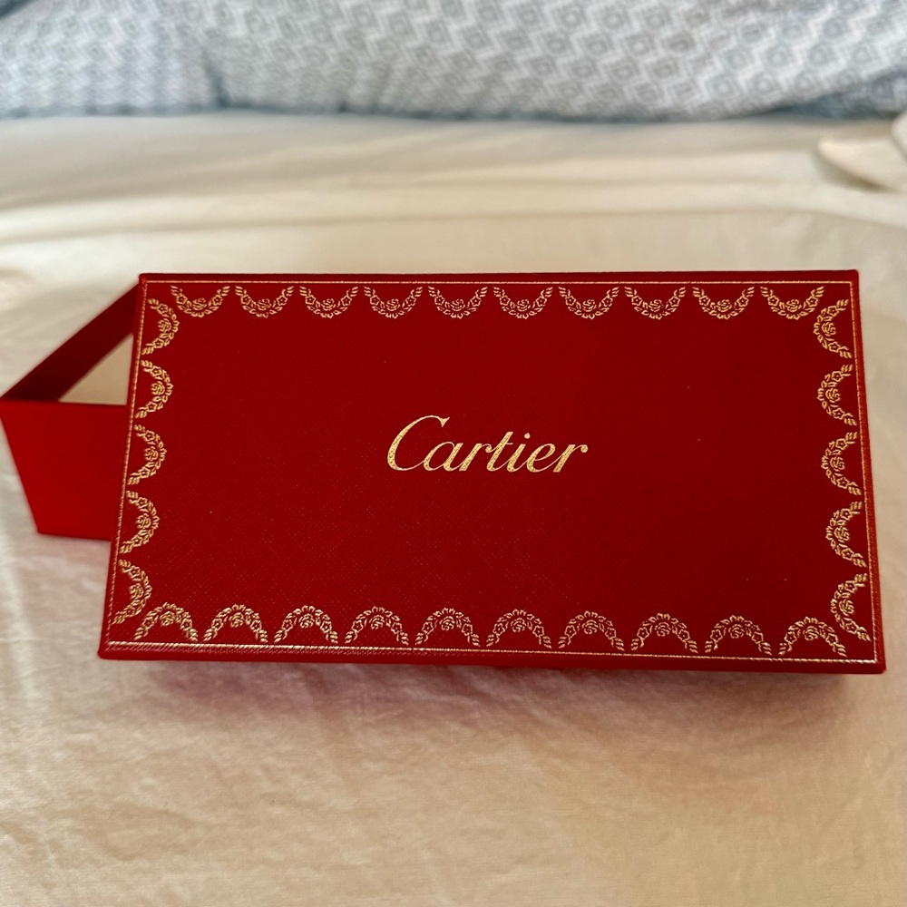 Cartier Red Box with Gold Accents